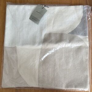 West Elm Elegant Cream and Gray throw pillow case